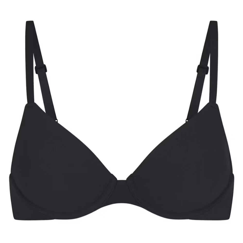 Skims Fits Everybody T-Shirt Bra BR-UWR-2294 Onyx, 36DDD